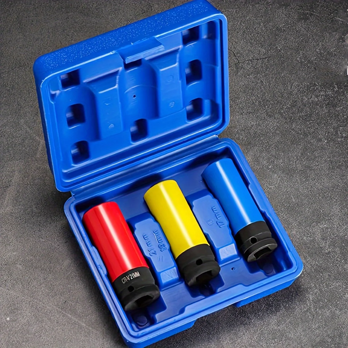 Impact Socket Thin Wall Deep Metric Set - Wheel Protector Plastic Sleeve Impact Socket