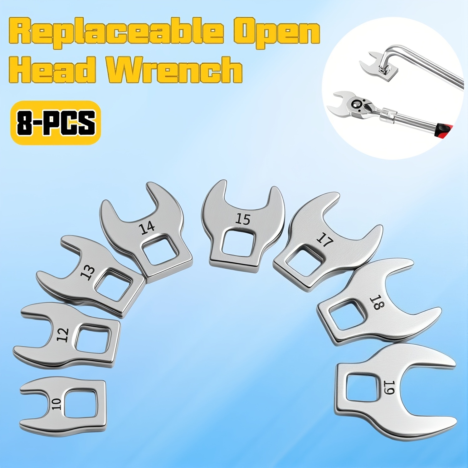 8Pcs Interchangeable Torque Wr - Interchangeable Head Torque Wrench Open ulasan dan harga