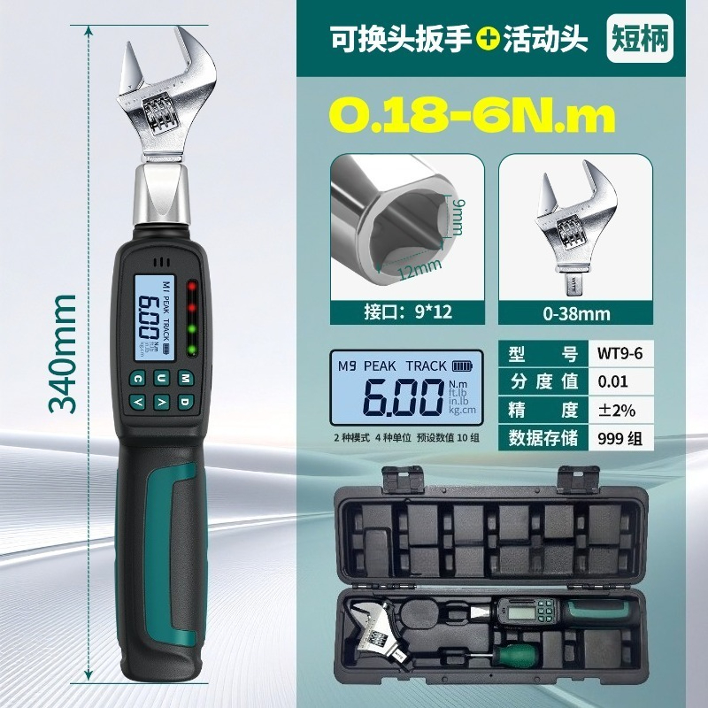 Digital Display Torque Wrench  - Interchangeable Head Torque Wrench Open ulasan dan harga