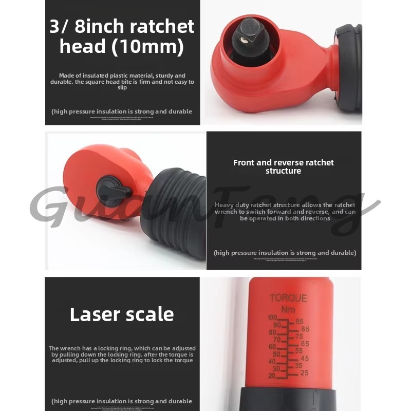 5-25Nm VDE 1000V Insulated Pre - Insulated Torque Wrench 1000V Vde Electric ulasan dan harga