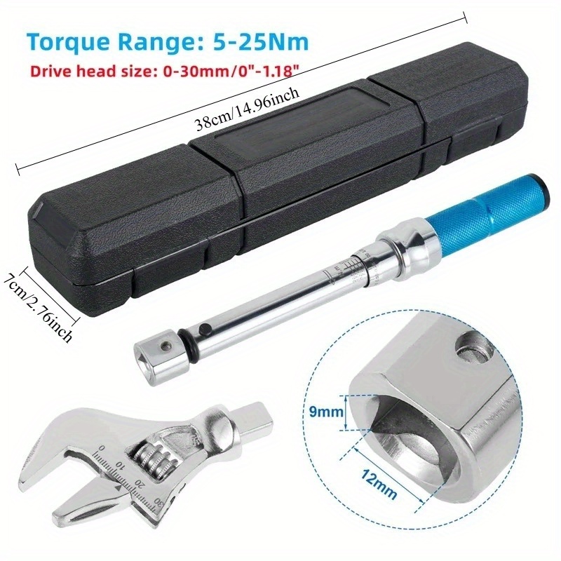 1Pc Adjustable Bike Torque Wre - Interchangeable Head Torque Wrench Open ulasan dan harga